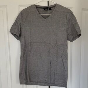 New Boss Charcoal V-Neck Men's Tee